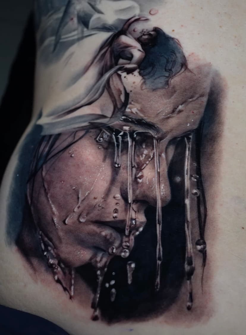 Black and grey tattoo